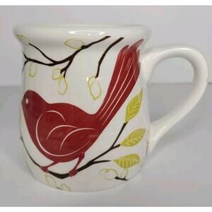 Katie Brown Red Bird Coffee Mug Tea Cup Ceramic Oversized 20oz